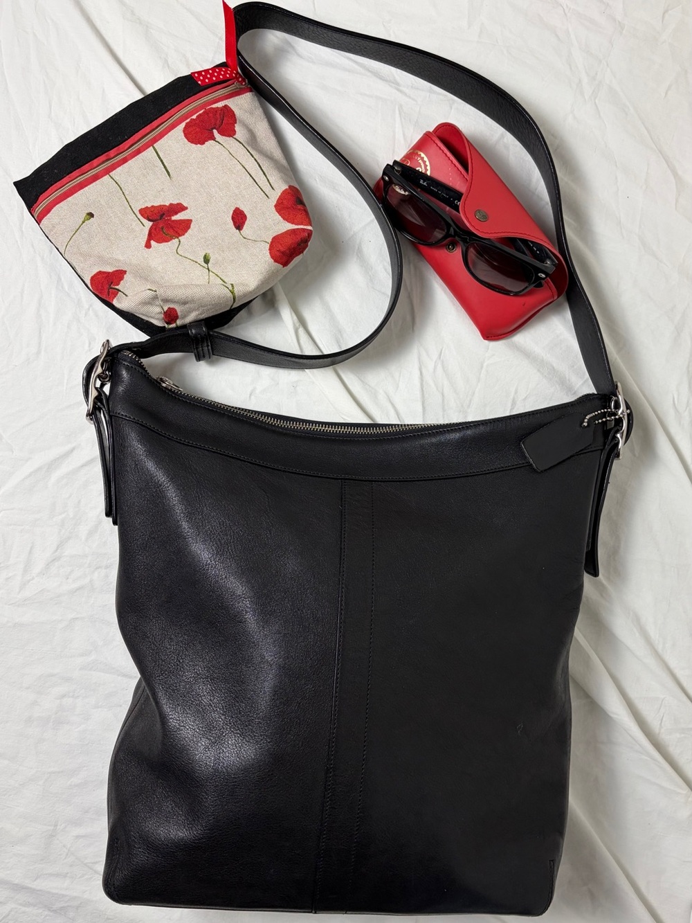 Coach 9177 Black Leather Hobo Shoulder Bag | Classic Vintage Coach